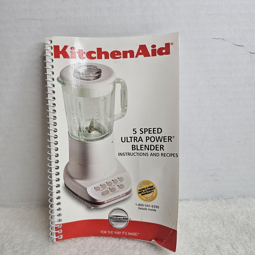 KitchenAid 5-Speed Ultra Power Blender Instructions & Recipes Booklet 2003